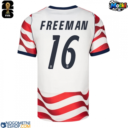 Moški Nogometni dresi Združene države Alex Freeman #16 Domači SP 2026 Kratek Rokav